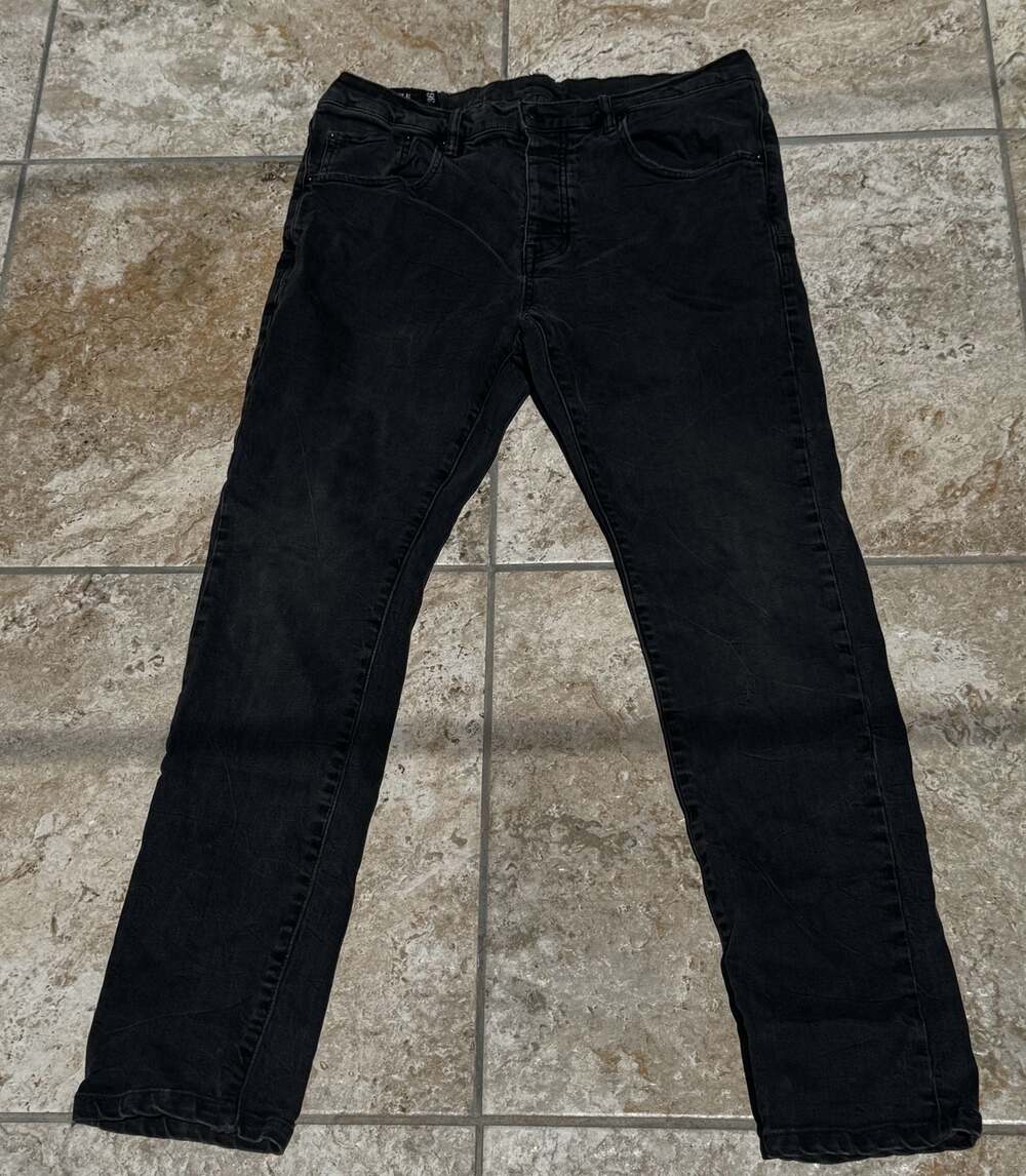 Purple Brand Men's Slim Fit Black Denim Jeans
